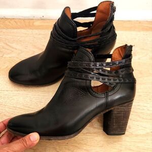 Frye Naomi Pickstitch Shootie Ankle Bootie Size 8.5 in Black